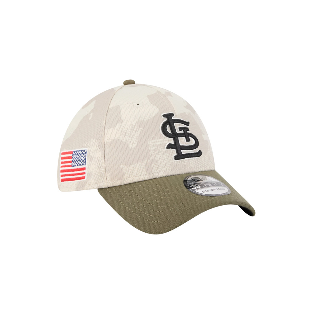 St. Louis Cardinals Hat Cap Stretch Fit L/XL Camo Armed Forces Day 39THIRTY NWT